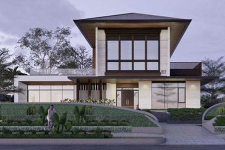 Ilustrasi desain rumah tapak bagi jabatan menteri di Ibu Kota Nusantara (IKN), Kalimantan Timur.