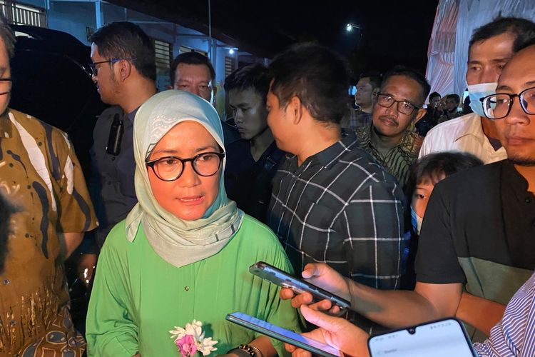 Bupati Lebak Iti Octavia Jayabaya usai menghadiri Natal Bersama di Rangkasbitung, Selasa (27/12/2022).