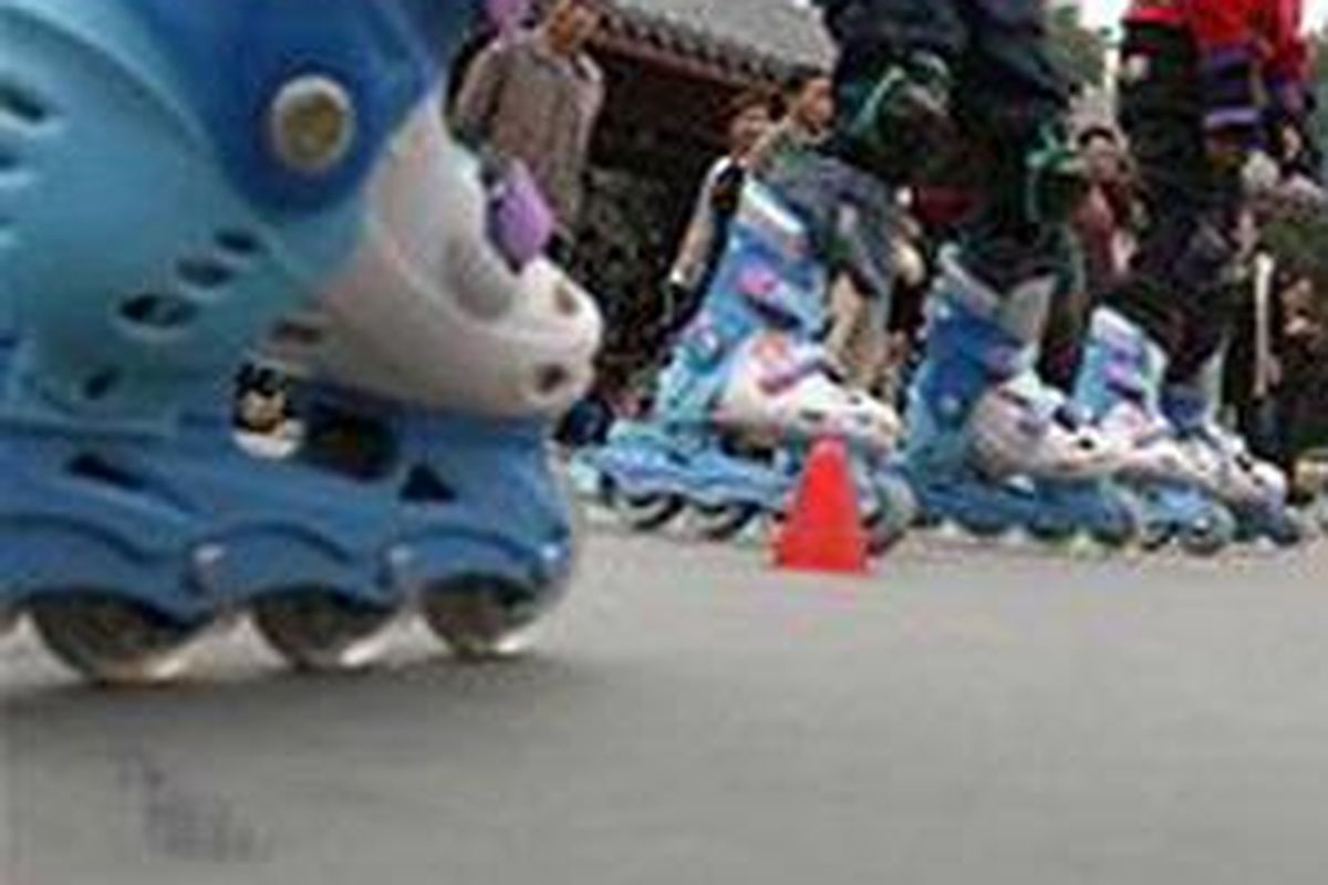 Ilustrasi sepatu roda