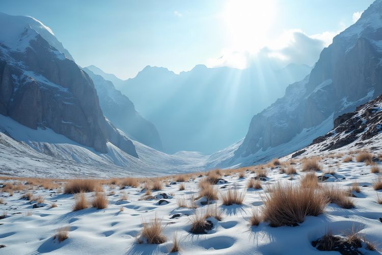 Ilustrasi Salju turun di Arab Saudi