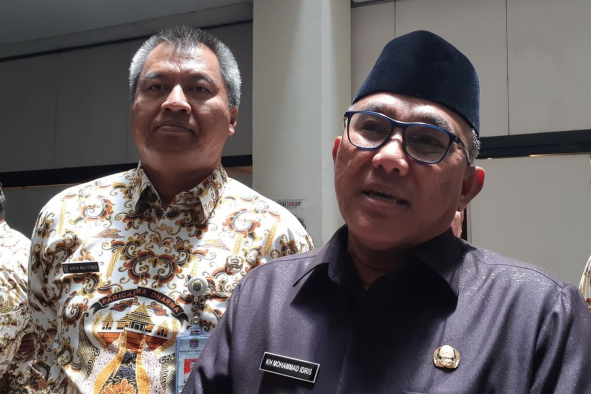 Wali Kota Depok, Mohammad Idris di Balai Kota Depok, Kamis (28/2/2019).