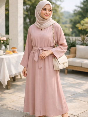 Abaya Morning Look Simpel dan Elegan untuk Siang Hari.