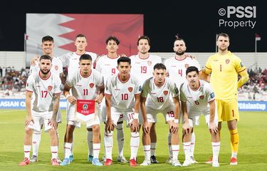 Skuad timnas Indonesia saat menghadapi Bahrain dalam lanjutan laga Kualifikasi Piala Dunia 2026 Zona Asia di Stadion Nasional Bahrain, Kamis (10/10/2024).