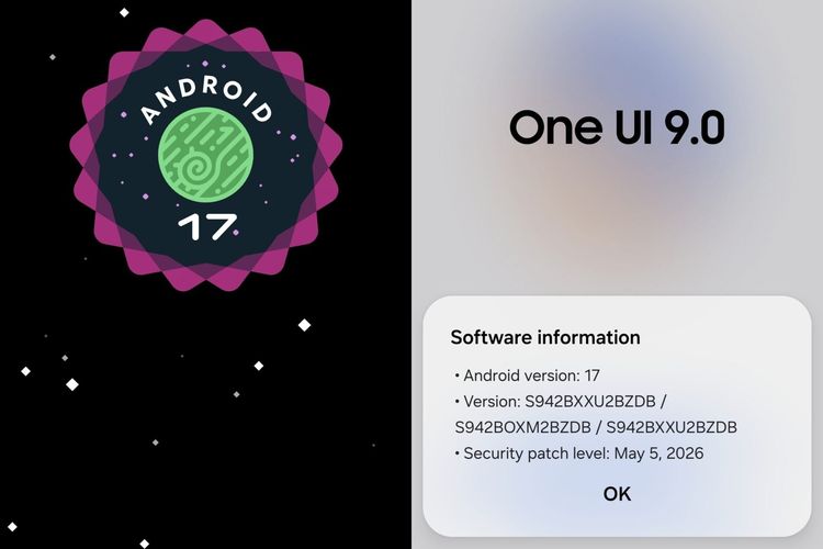 Ilustrasi OneUI 9 yang sudah berbasis Android 17.