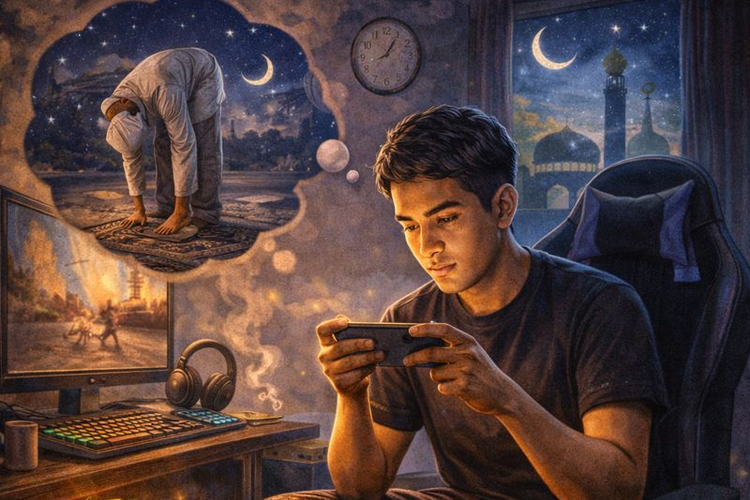 Ilustrasi orang dalam kondisi Futur