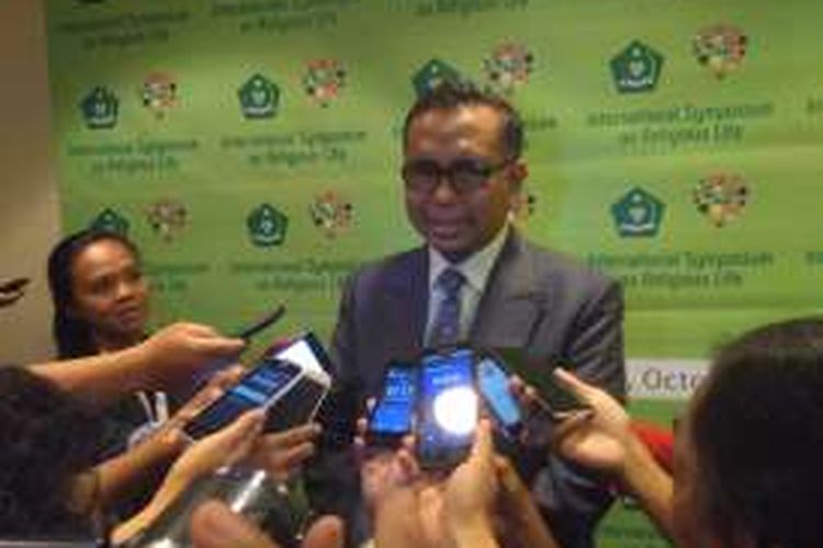 Kepala Bagian Litbang dan Diklat Kementerian Agama, Abdul Rahman Masud di Hotel Sari Pan Pasifik, Jakarta, Rabu (5/10/2016)