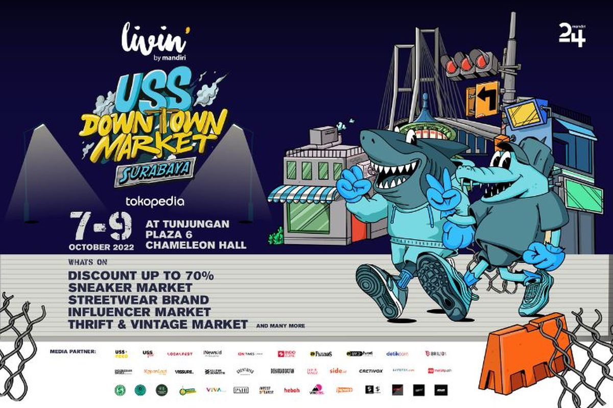 USS Downtown Market hadir di Chameleon Hall, Tunjungan Plaza 6, Surabaya, Jawa Timur, mulai Jumat (7/10/2022) hingga Minggu (9/10/2022).