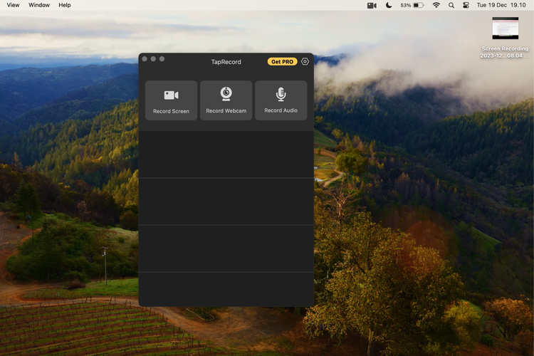 Ilustrasi cara screen recording di MacBook