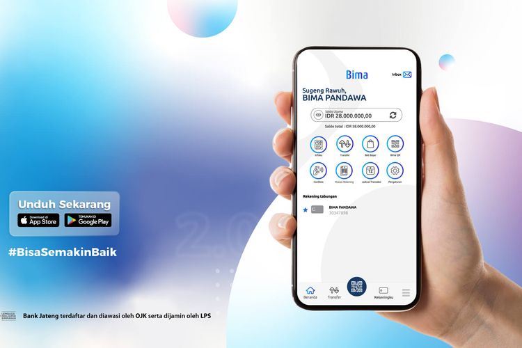 Cara daftar dan aktivasi m-banking Bank Jateng atau Bima Mobile dengan mudah tanpa harus ke kantor cabang