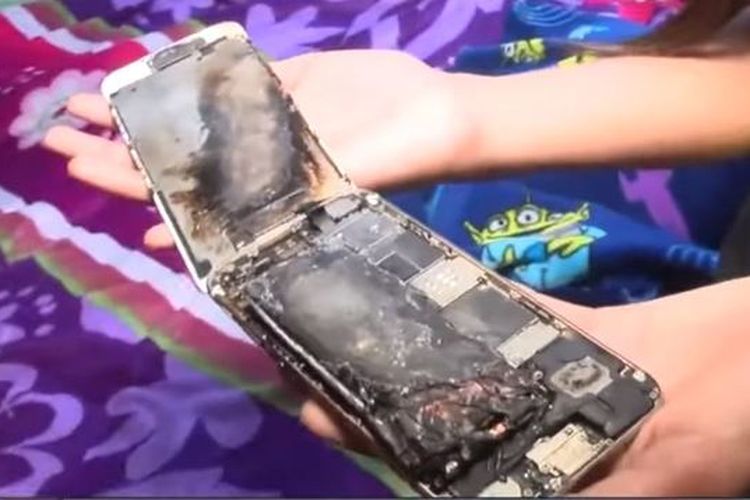 Ilustrasi iPhone 6 Terbakar