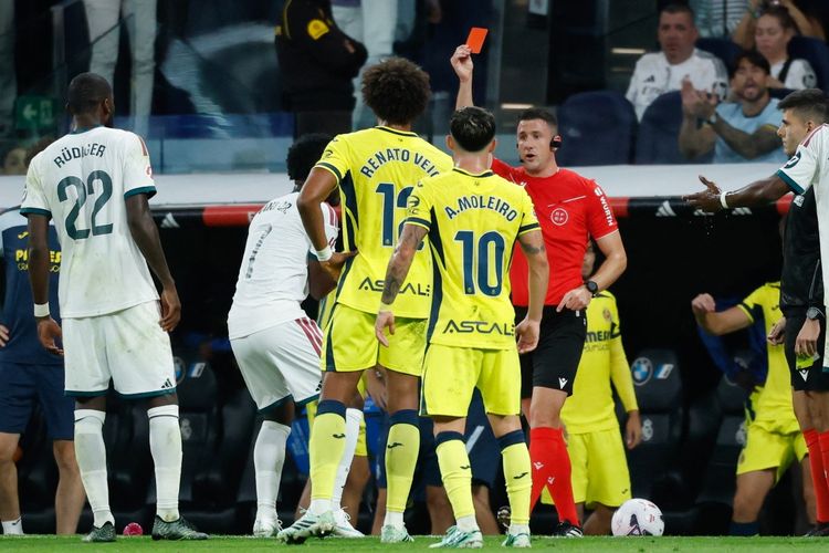 Kronologi Kartu Merah Vinicius Jr Usai Jambak Pemain Villarreal