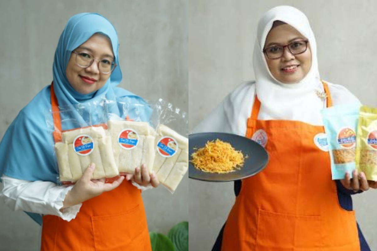 Peserta program Dapur Ibu Bersama yang merupakan bagian dari program Kedai Kreatif Susu Kental Manis Frisian Flag®: Bersama Majukan UMKM Indonesia. 