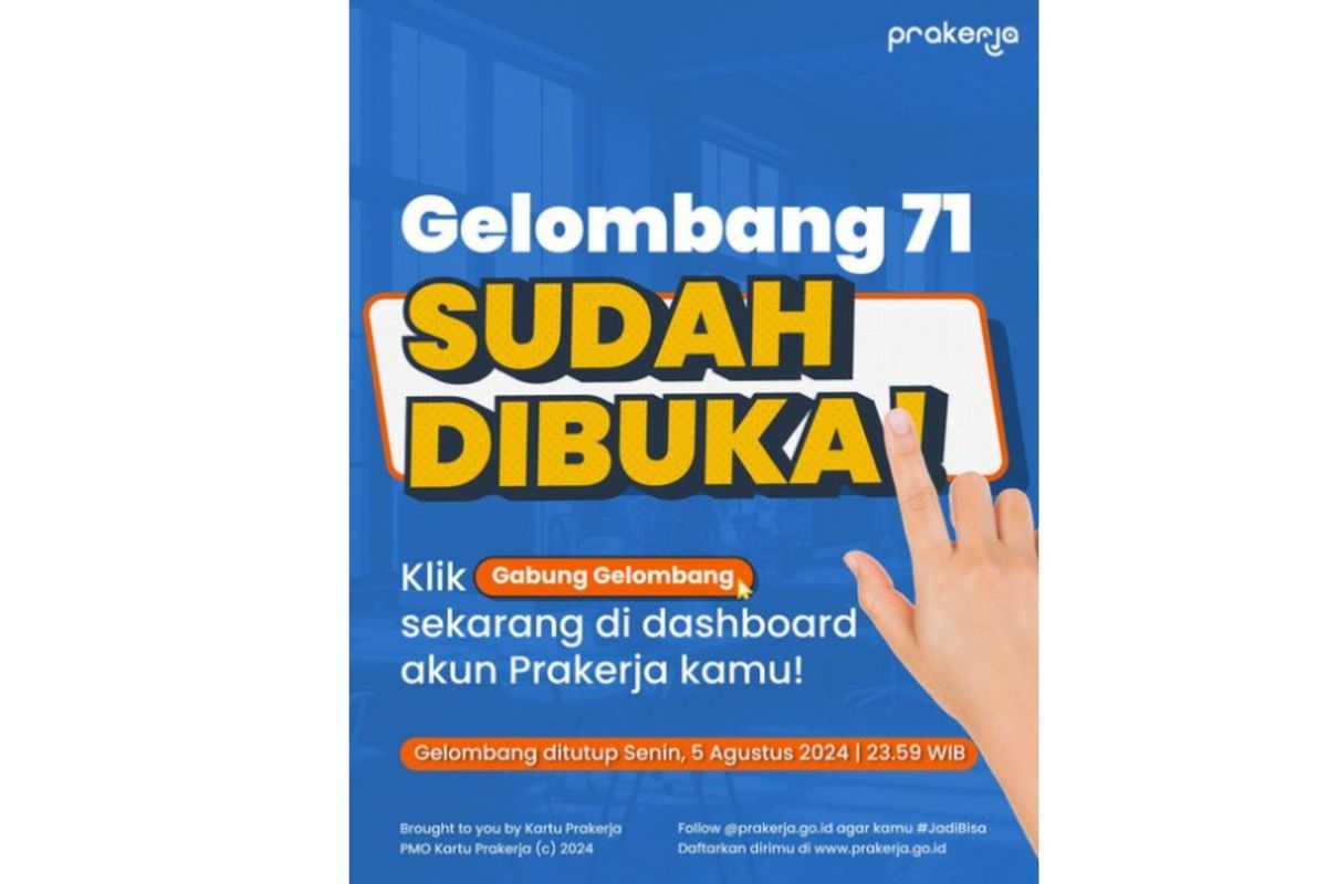 Kesempatan Masih Terbuka! Registrasi Kartu Prakerja Gelombang 71, Simak Syarat dan Prosedurnya