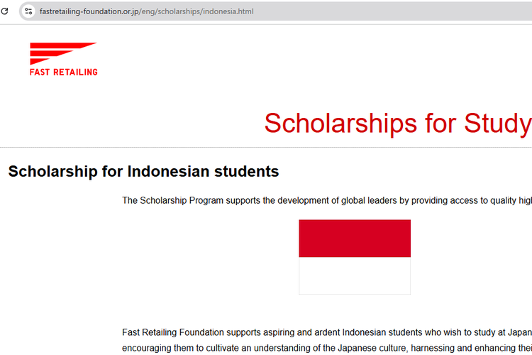 Siap-siap Beasiswa Fast Retailing Foundation 2026 Dibuka Tanggal 1 Juli, Cek Syaratnya