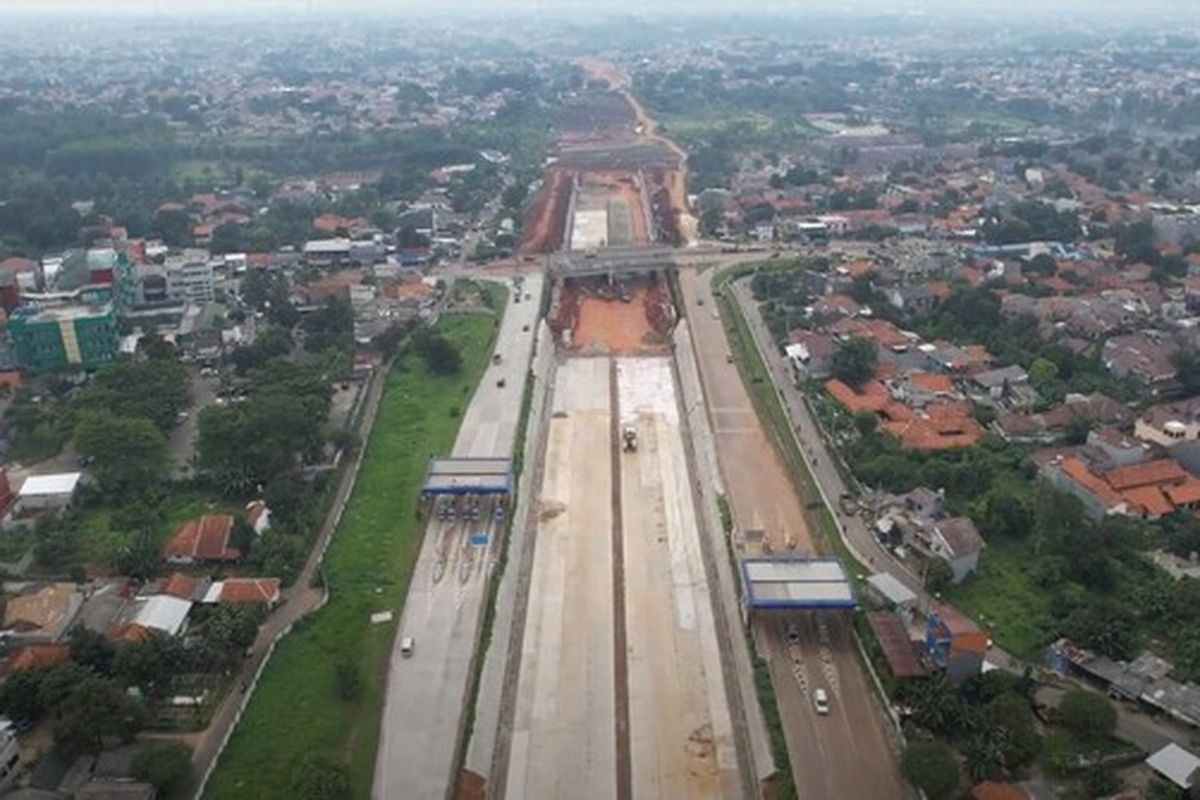 Pembangunan Jalan Tol Cijago Seksi 3 Kukusan-Cinere.