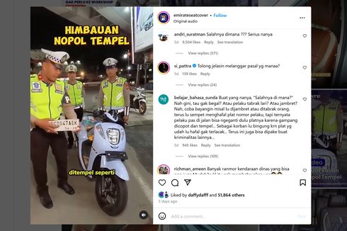 Video Viral Polisi Sebut Pelat Nomor Model Tempel Langgar Peraturan