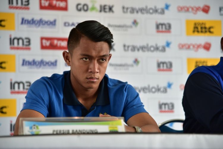 Pemain muda Persib, Febri Haryadi, saat ditemui di Graha Persib, Jalan Sulanjana, Jumat (8/9/2017).