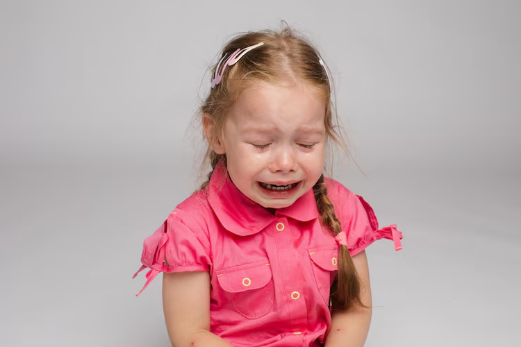 Ilustrasi anak menangis