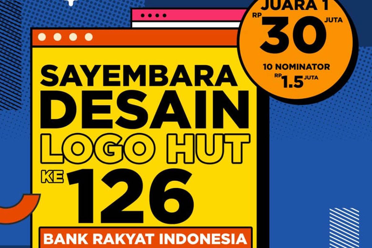 Poster sayembara desain logo HUT ke-126 BRI. 