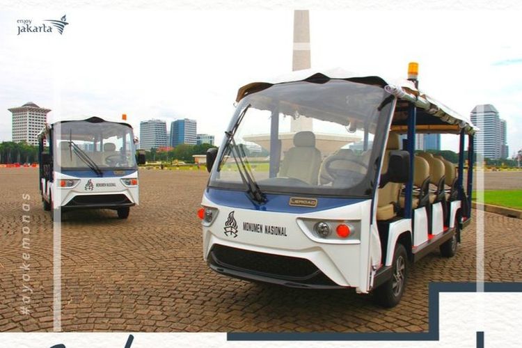 Mobil wisata listrik Monas