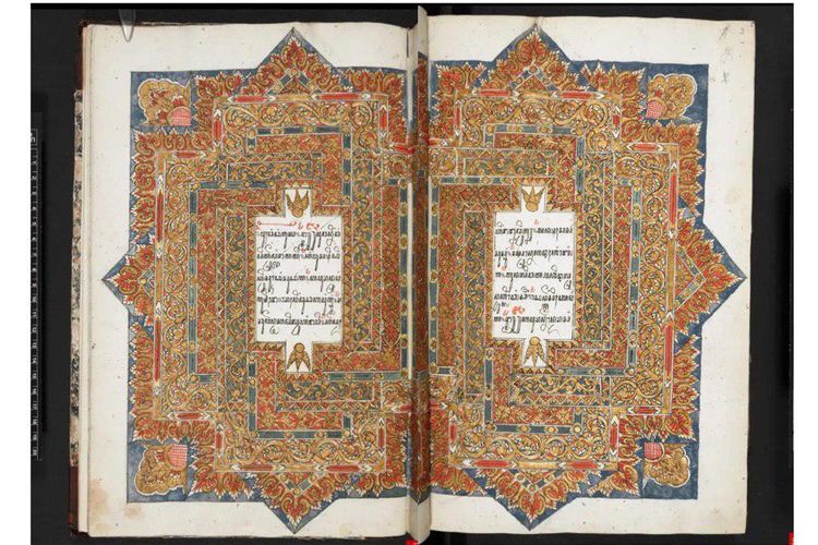 Salah satu naskah kuno dalam bentuk digital yang dikembalikan Inggris ke Keraton Yogyakarta. Ini adalah Babad Jayalengkara. (Keraton Yogyakarta)