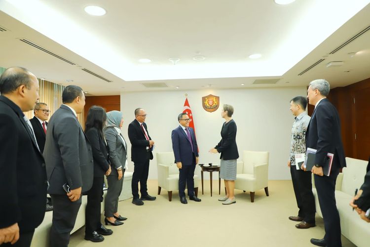 Menteri Pendayagunaan Aparatur Negara dan Reformasi Birokrasi (Menpan-RB) Abdullah Azwar Anas bertemu dengan Menteri Pembangunan Digital dan Informasi Singapura Josephine Teo di Singapura, Rabu (10/7/2024).