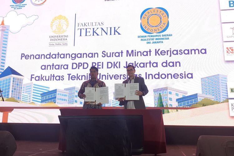 Penandatanganan Surat Minat Kerjasama antara DPD REI DKI Jakarta dan Fakultas Tenik Universitas Indonesia, Kamis (8/9/2022)