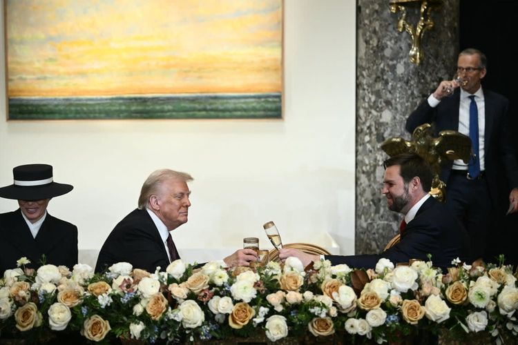 The 47th US President Donald Trump gave a toast using diet coke at his inauguration.