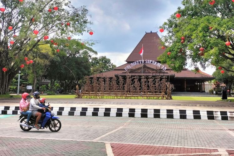 Potret kawasan Balai Kota Solo, Jawa Tengah.