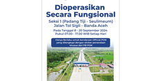 Dukung PON XXI Aceh-Sumut, Hutama Karya Siagakan Jalan Tol Fungsional