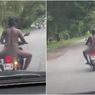 Diduga Mabuk, Pria Telanjang Naik Motor dengan Santai di Tengah Jalan