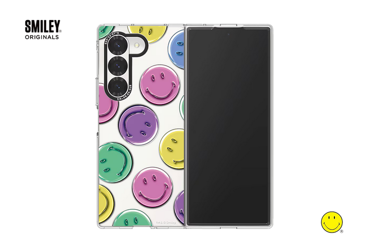 Case Galaxy Z Fold 6 Smiley Multi Color Slim Impression