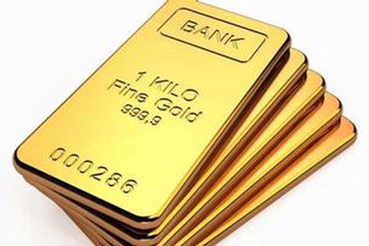 Ilustrasi emas batangan