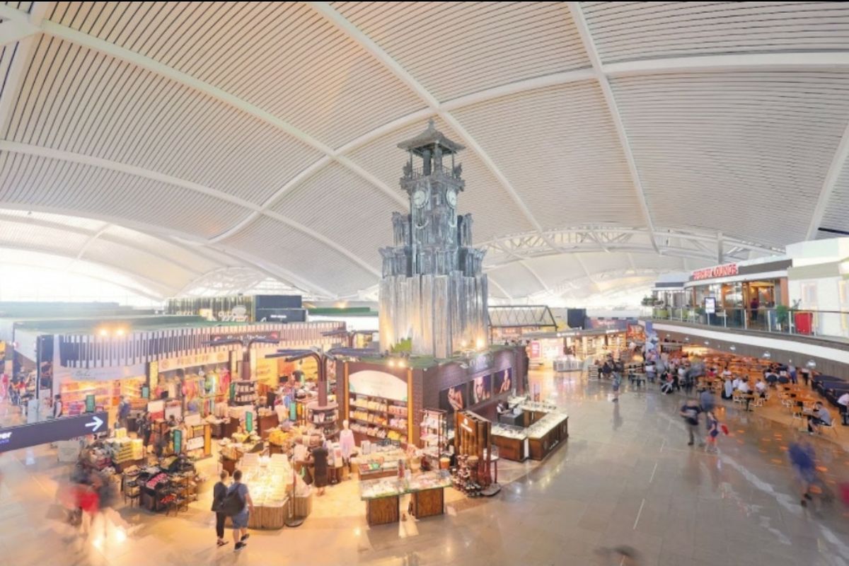 Ilustrasi terminal internasional di Bandara Internasional I Gusti Ngurah Rai, Bali.
