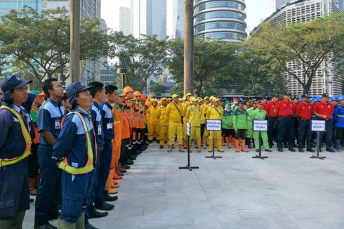 Pasukan Pelangi Mulai Mengecat Trotoar Sudirman-Thamrin Hari Ini