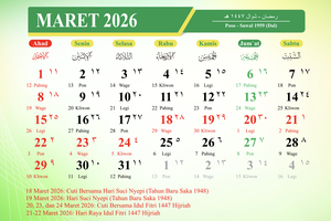 Link Download Kalender 2026 Kemenag, Gratis dan Lengkap dengan Penanggalan Hijriah