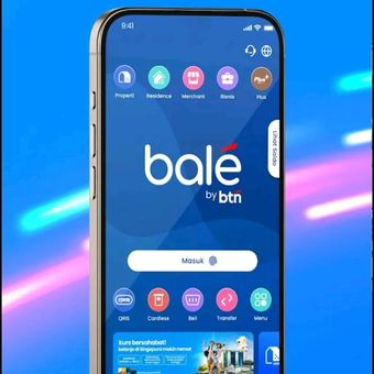 ilustrasi aplikasi bale by btn. BTN akan menghapuskan biaya administrasi untuk Tabungan BTN Batara Online.