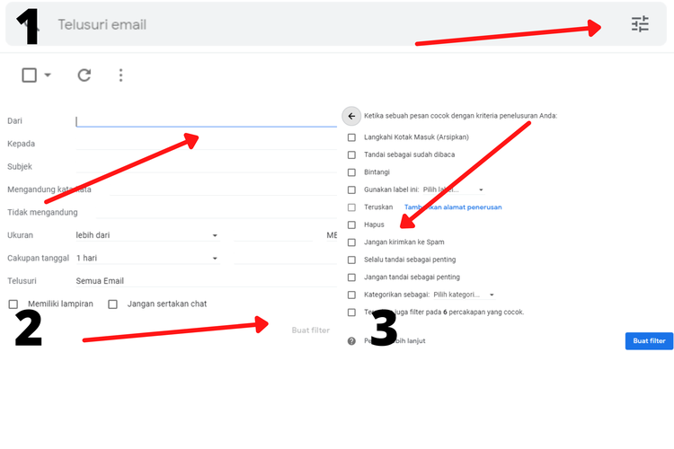 Cara Menghapus Otomatis E-mail yang Tidak Diinginkan di Gmail 