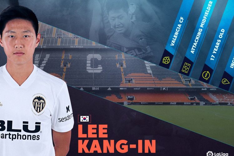 Pemain timnas U-19 Korea Selatan, Lee Kang-in berseragam Valencia.