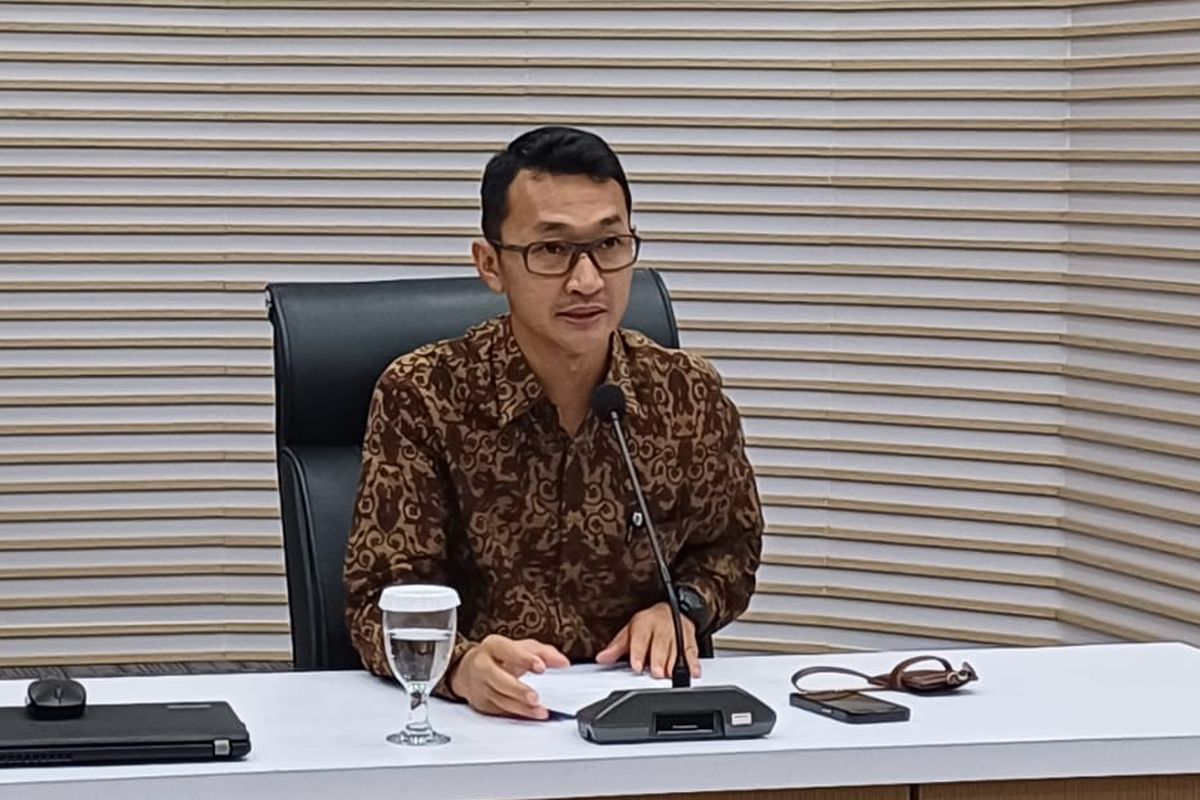 Juru Bicara KPK Budi Prasetyo di Gedung Merah Putih, Jakarta, Jumat (9/5/2025).
