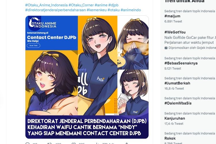 DJPb Kemenkeu diduga melakukan plagiat karakter anime Jepang