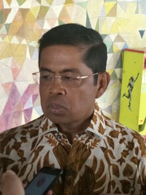 Ketua Bidang Kelembagaan DPP Partai Golkar Idrus Marham saat ditemui di Kompleks Parlemen, Senayan, Jakarta, Jumat (13/7/2018). 