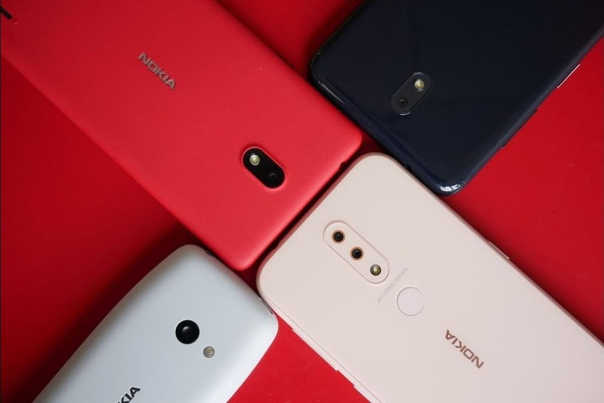 Ilustrasi 4 ponsel Nokia terbaru yang diluncurkan oleh HMD Global di MWC 2019