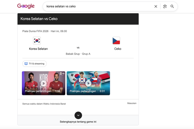 Ilustrasi live score Piala Dunia 2026.