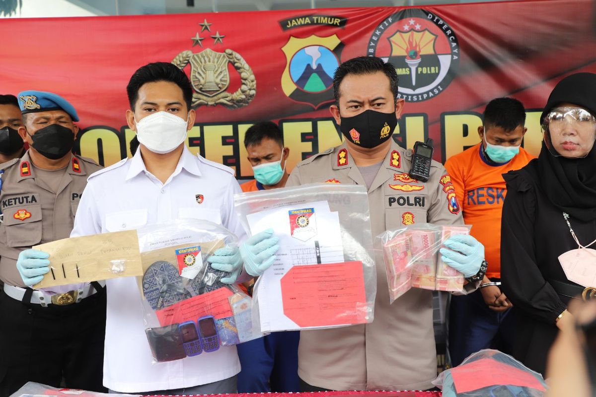 Polisi meringkus komplotan perampok bermodus kempis ban di Kediri yang menyasar nasabah bank
