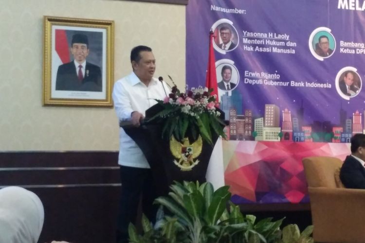 Ketua DPR RI Bambang Soesatyo di PPATK, Jakarta, Selasa (17/4/2018).