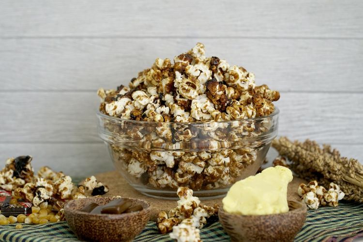 Popcorn permen kopi ala Instagram @my.foodplace. 
