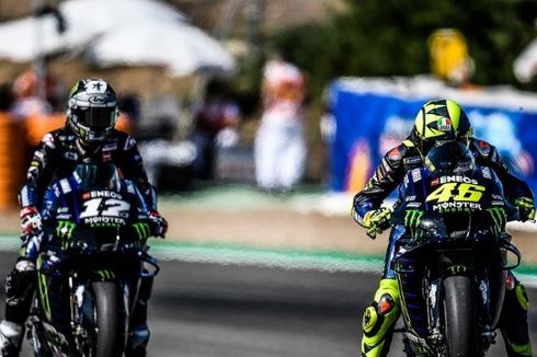 MotoGP Aragon, Yamaha Ungkap Beda Nasib Rossi dan Vinales