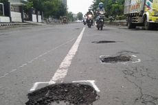 Banjir Surut, Jalan Pantura Kendal Berlubang