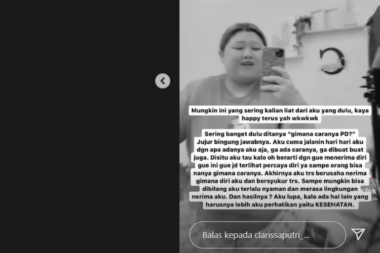 Cerita Perjuangan Vlogger Clarissa Putri, Sukses Turun Berat Badan ...